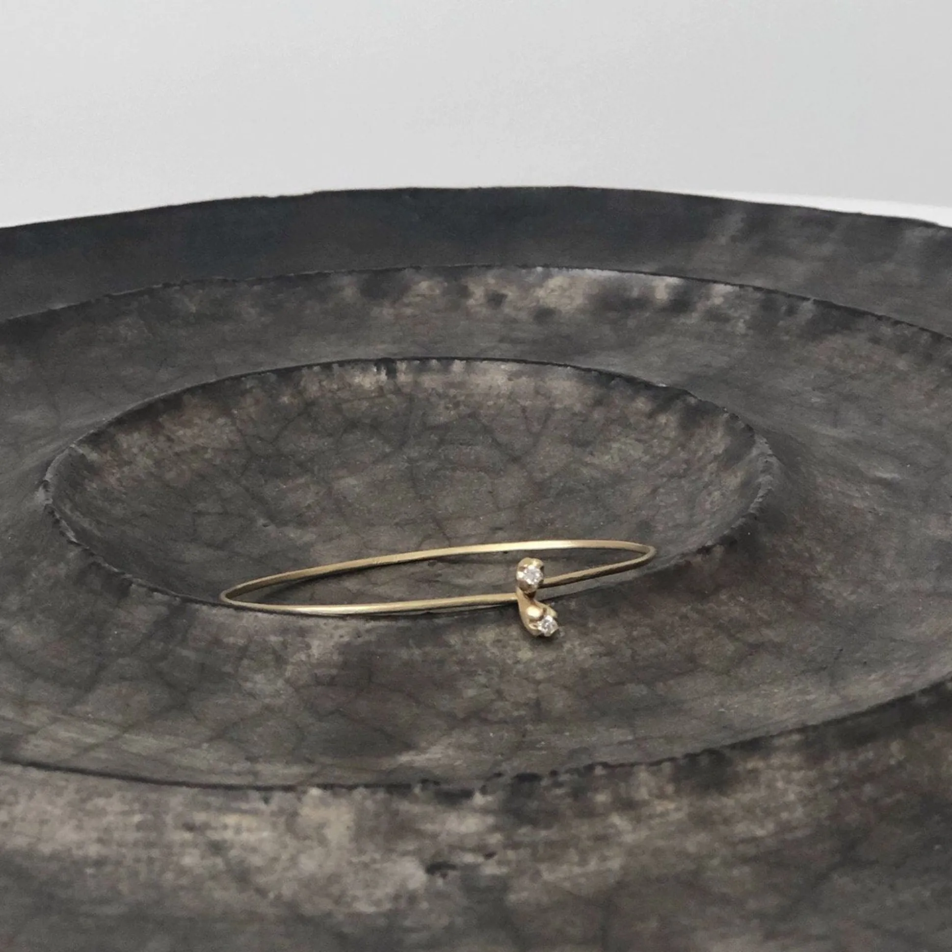 Black Barc 'Ren' Bracelet With Diamonds Special Order