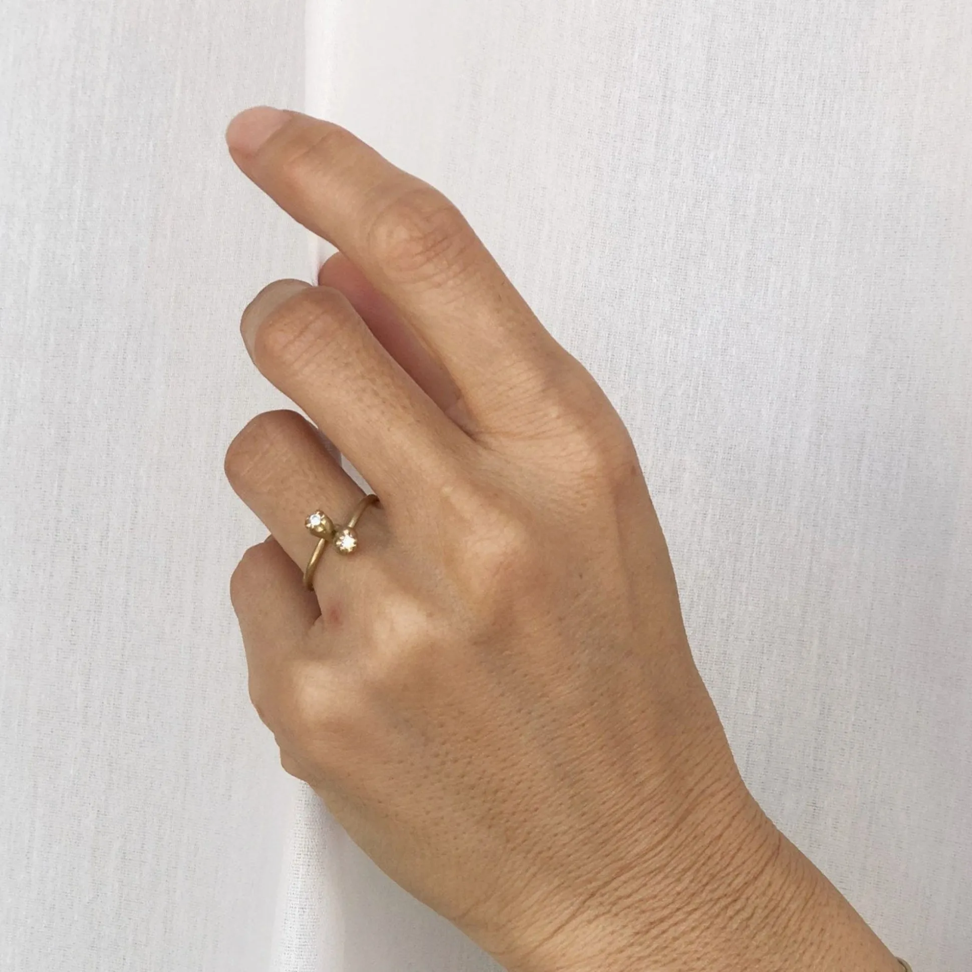 Black Barc 'Ren' Ring With Diamonds - Special Order