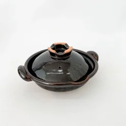 Dorakugama Kuchitsuki Kuronabe (Black Pot With Lip) (L) (3-4 People)