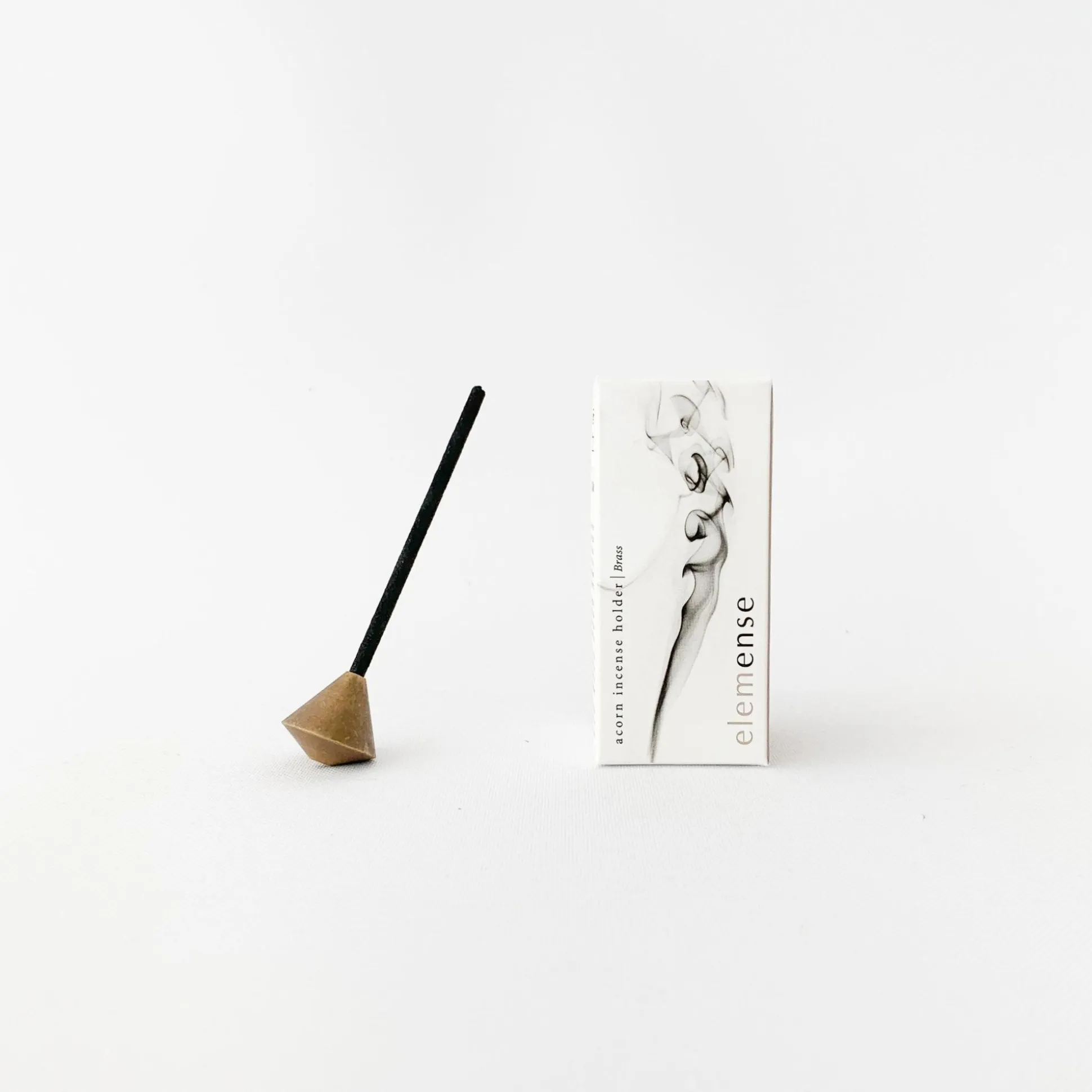 Elemense Acorn Brass Incense Holder
