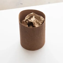 Irose "Plywood" Leather Trash Bin