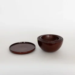 136 Japanese Wood Lacquer Bowls