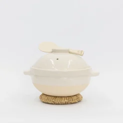 Kamado-San Rice Cooker Donabe White- 3 Go