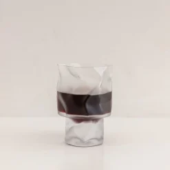 Kimura Crumple Stemmed Glass - Frosted