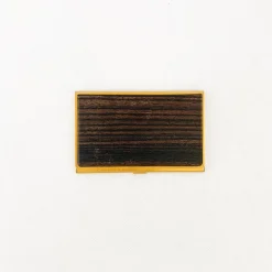 Picus Brass & Wood Card Case