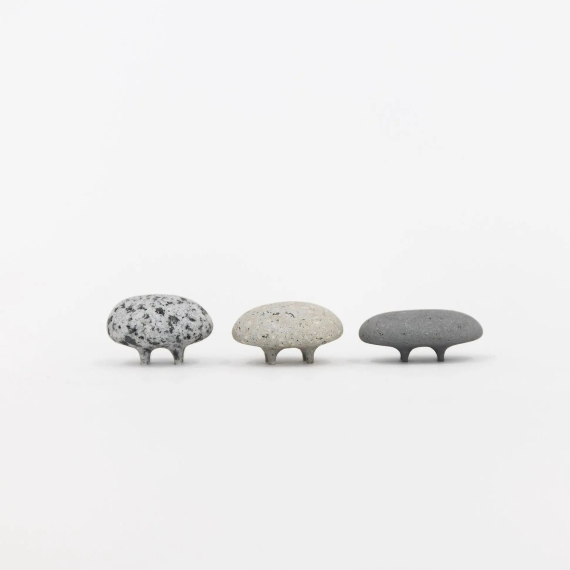 Sea Stone Vases And Sea Stone With Legs By Mitsuru Koga