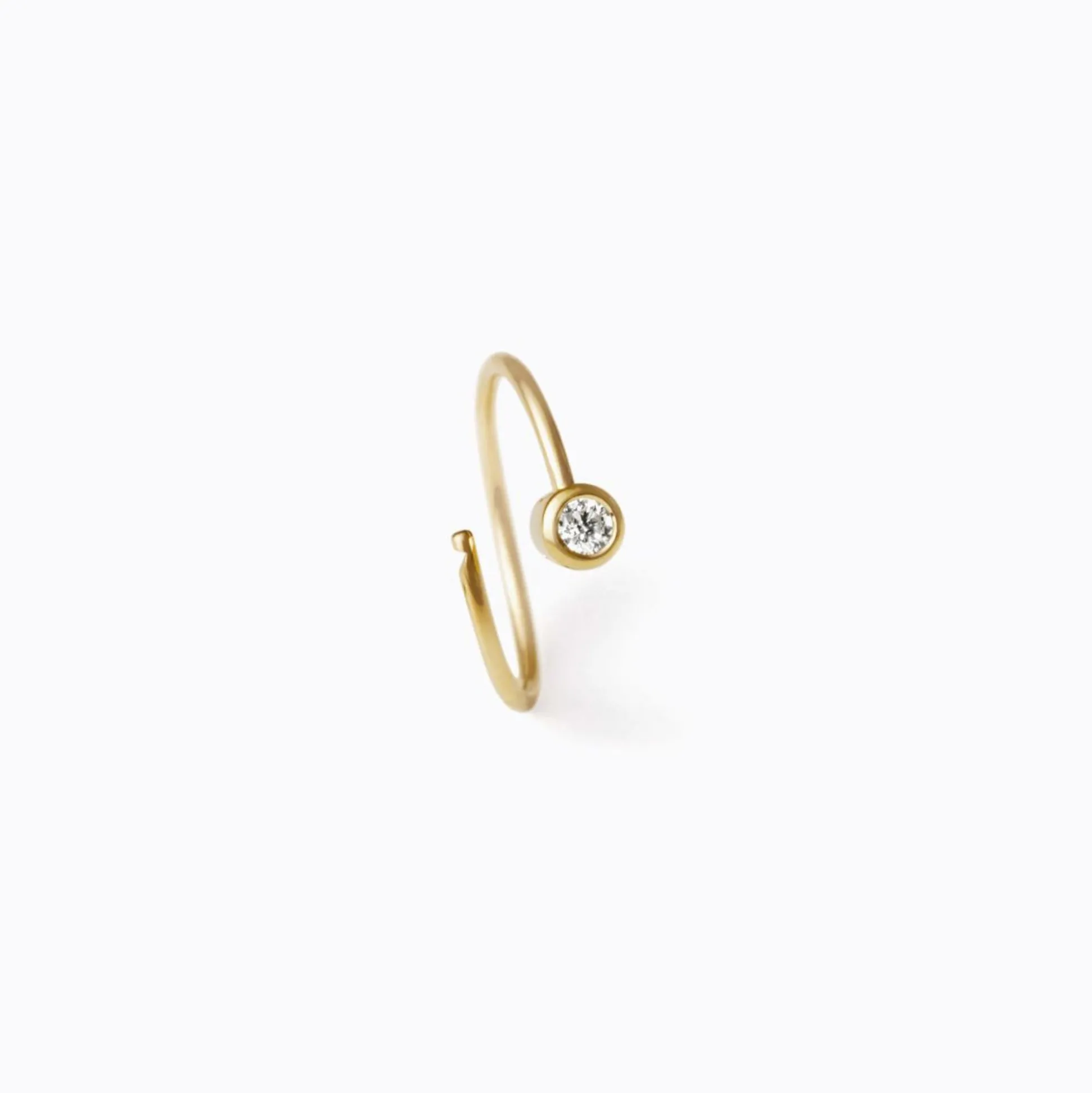 Shihara One-Stone Hoop Earring 01