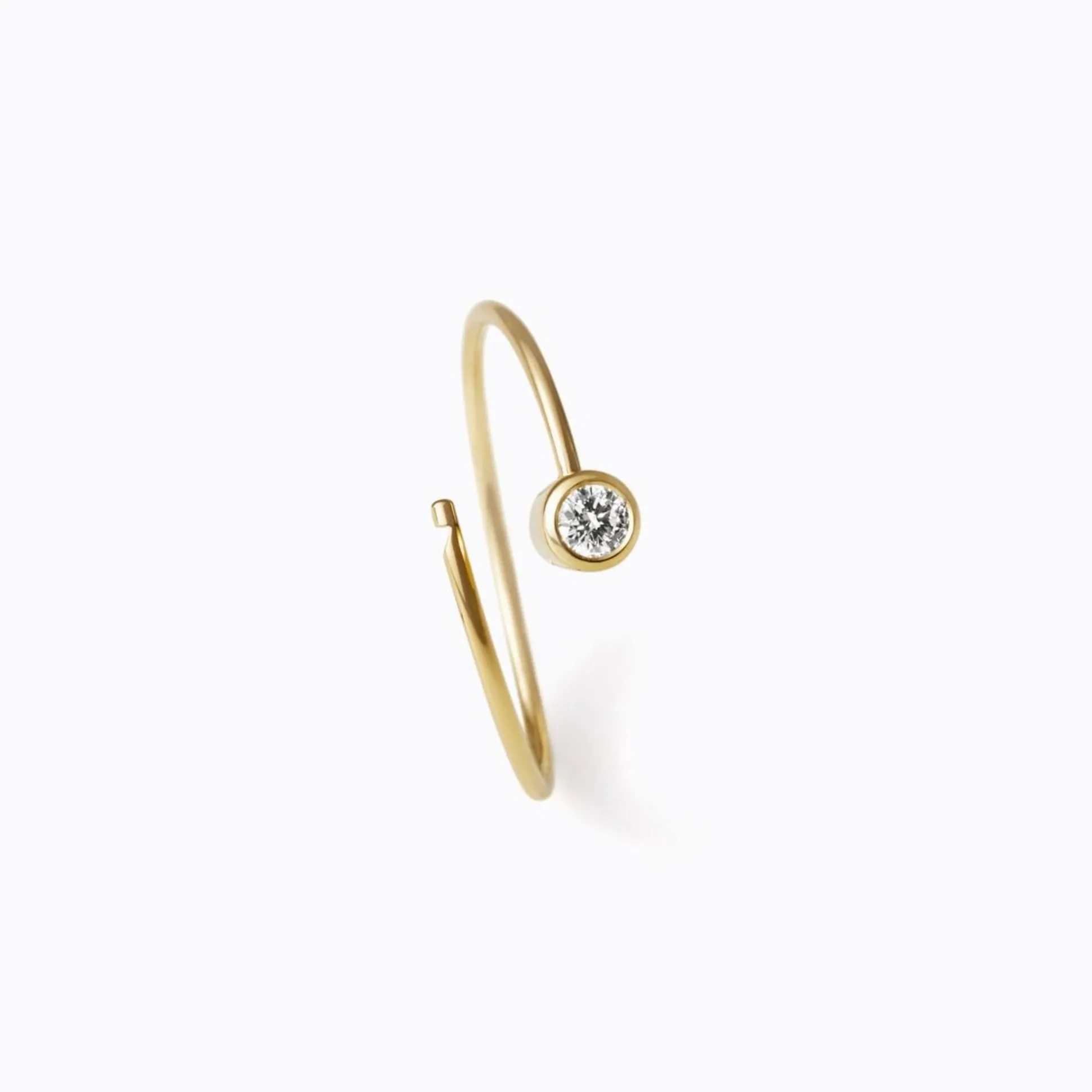 Shihara One-Stone Hoop Earring 02
