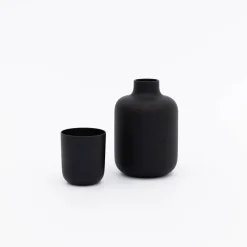 Sugahara Matte Black Sake Bottle