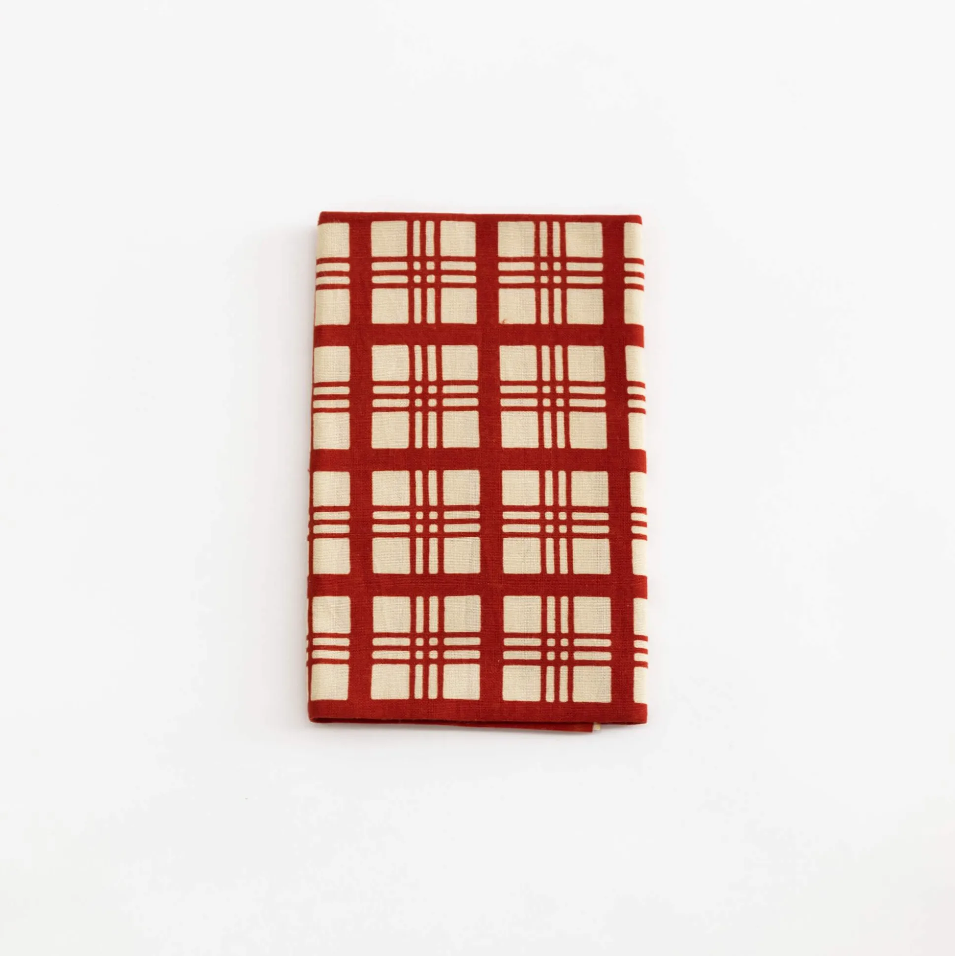 Tenugui - Red Masu Lattice