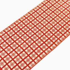 Tenugui - Red Masu Lattice