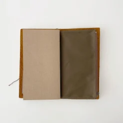 Traveler'S Notebook Cotton Zipper Olive Case