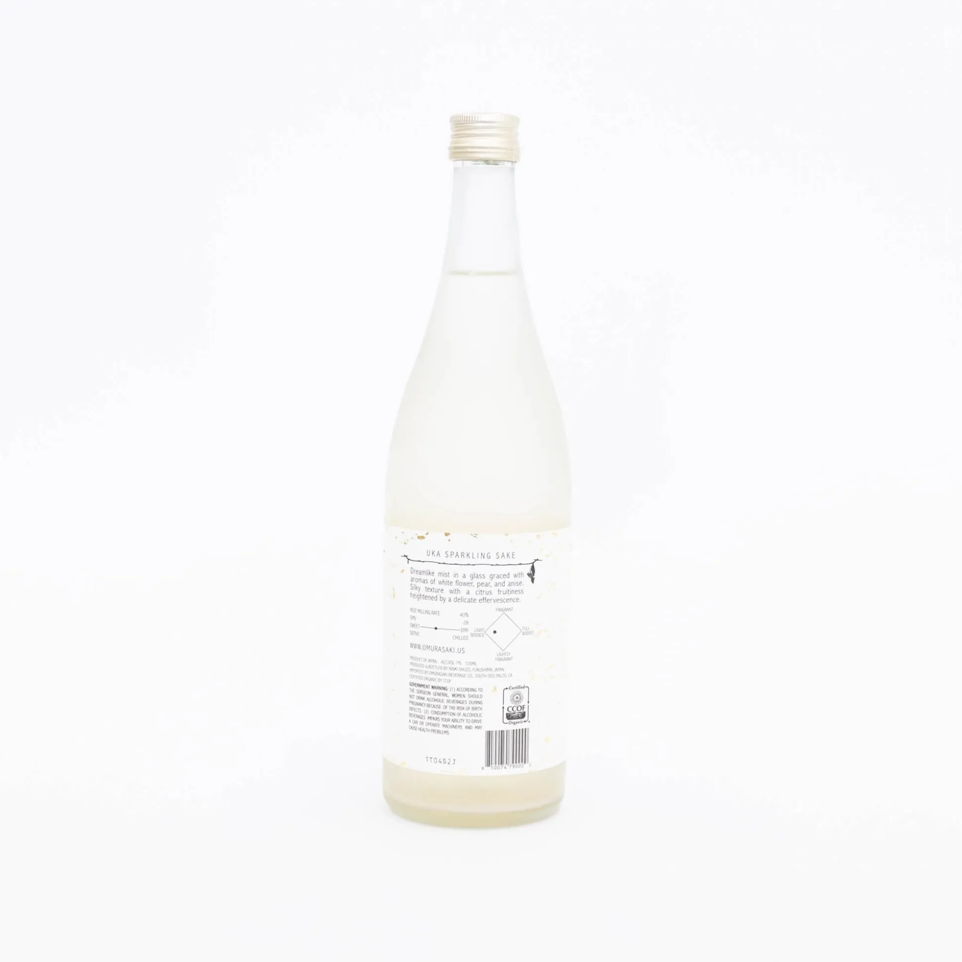 Uka 'Sparkling Sake' Organic Junmai Daiginjo